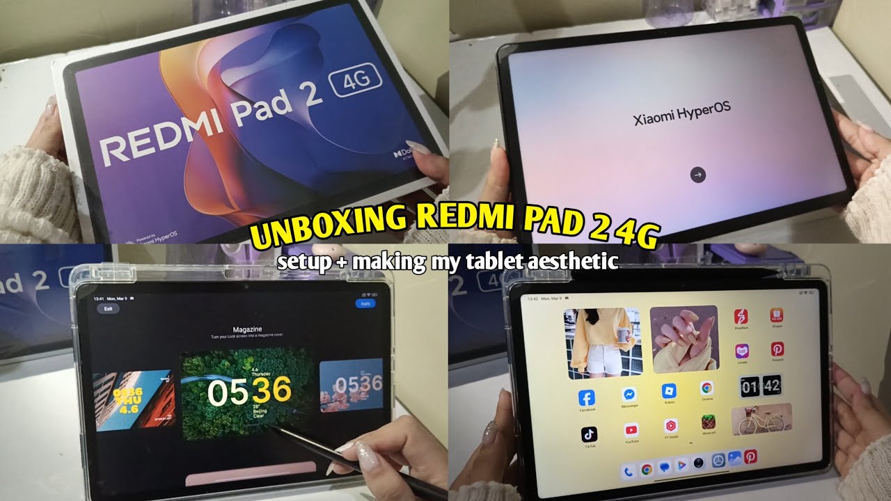 Unboxing redmi pad 2 4g 🌷 setup and making my tablet aesthetic 🌸 