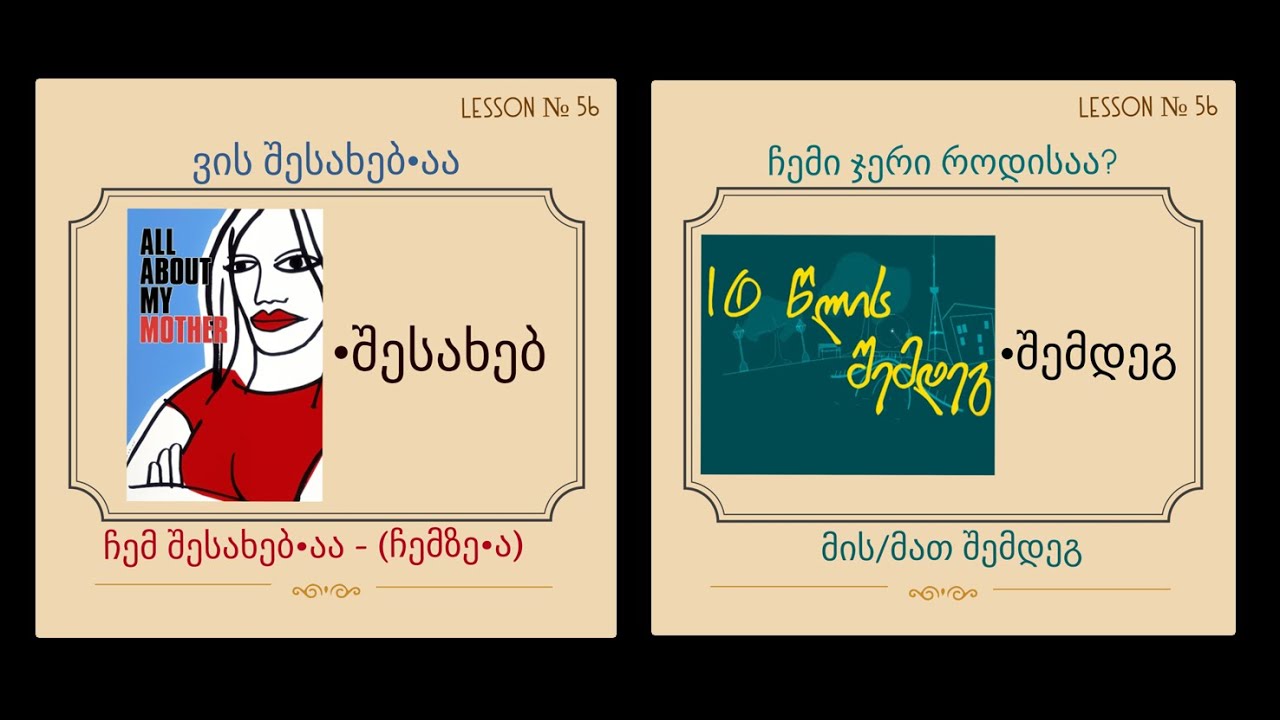 Postposition Nº4-შესახებ ABOUT/თანდებული Nº5-შემდეგ AFTER