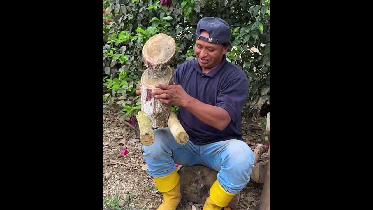 Realice un hermoso muñequito de madera 🙂