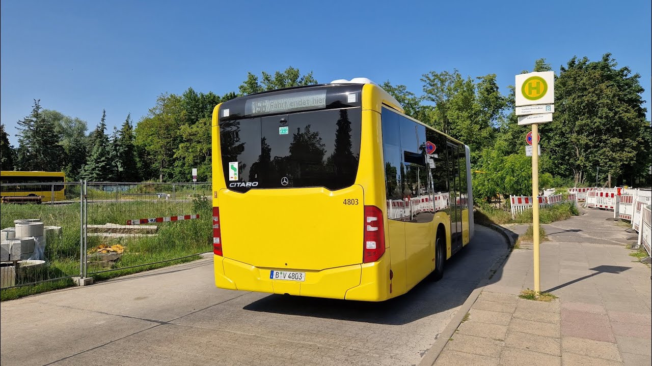 Mitfahrt im kompletten 156 von S Storkower Stra&szlig;e bis Stadion Buschallee/Hansastra&szlig;e im MB GN18 4803