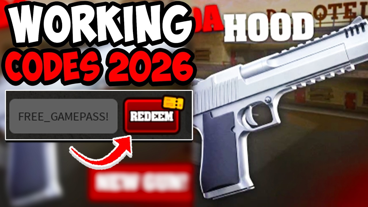 *НОВЫЕ* ВСЕ РАБОЧИЕ КОДЫ ДЛЯ DA HOOD В 2026 ГОДУ! КОДЫ ROBLOX DA HOOD