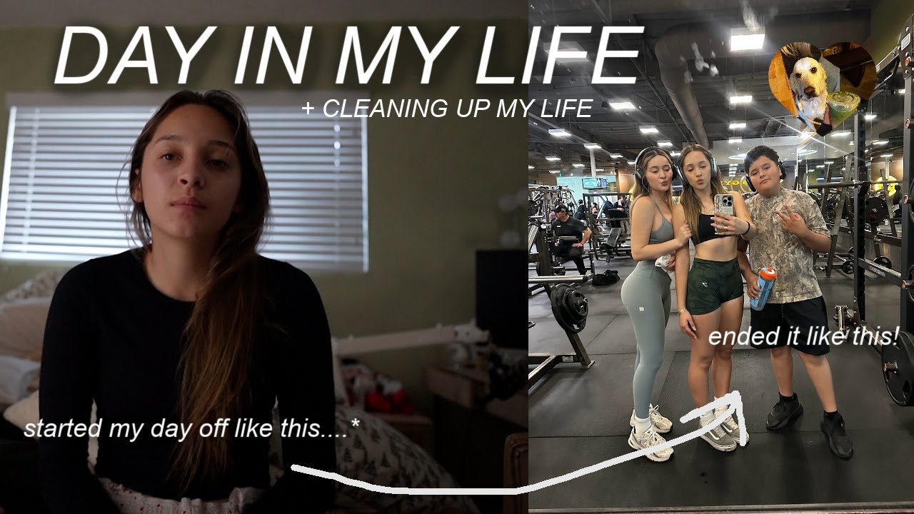 DAY IN MY LIFE attempting to be a better person | cleaning + hitting the gym