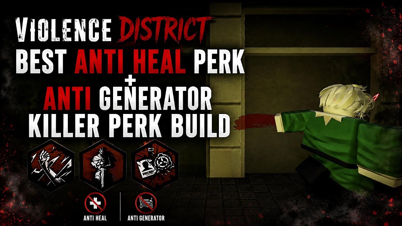 BEST Anti Heal + Anti Generator Killer Perk Build in Violence District | Violence District Roblox 
