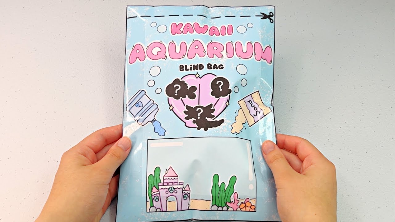 Kawaii Aquarium Blind Bag Paper DIY | ASMR