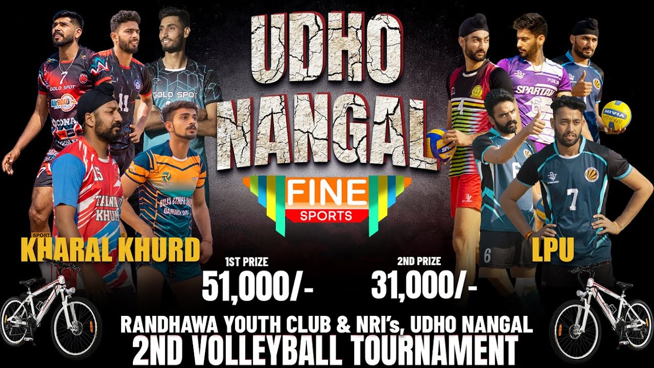 LPU Vs Kharl Khurd || Extreme Volleyball Fight || Udho Nangal || Best (Cycle) || @FineSportsLive
