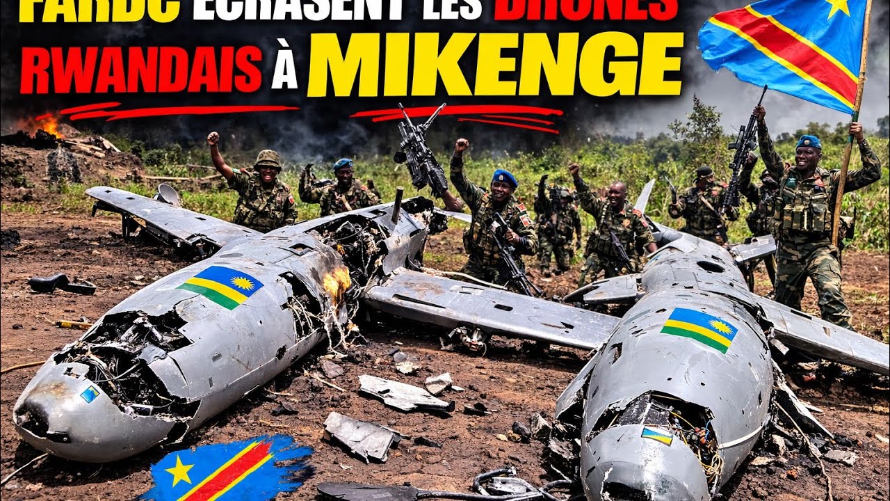 URGENT : DEUX DRONES RWANDAIS ABATTUS À MIKENGE, LES FARDC LIBÈRENT MUKOLE À WALIKALE