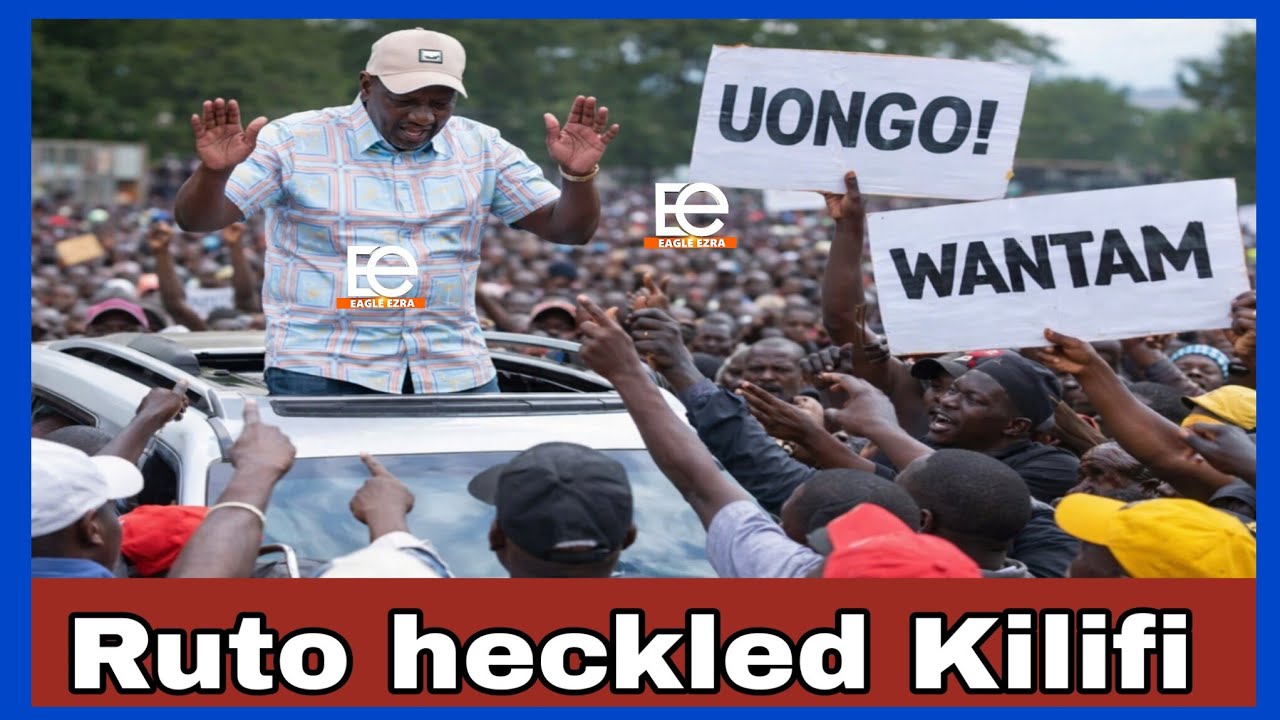Uongo!! Ruto forced to cut speech heckled badly in Kilifi today;Kenyans rejected Ruto for his lies