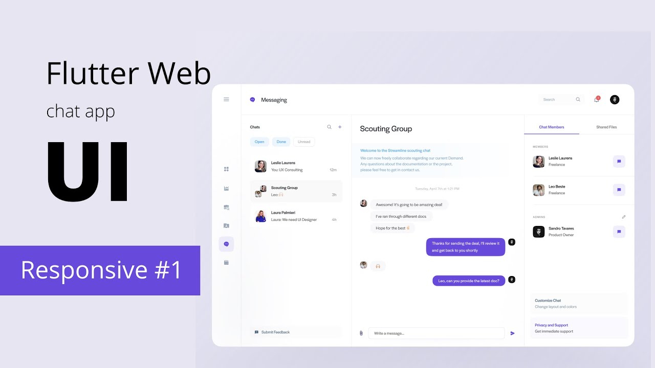 Flutter #Responsive UI Design Tutorial Scratch | Chat App #1