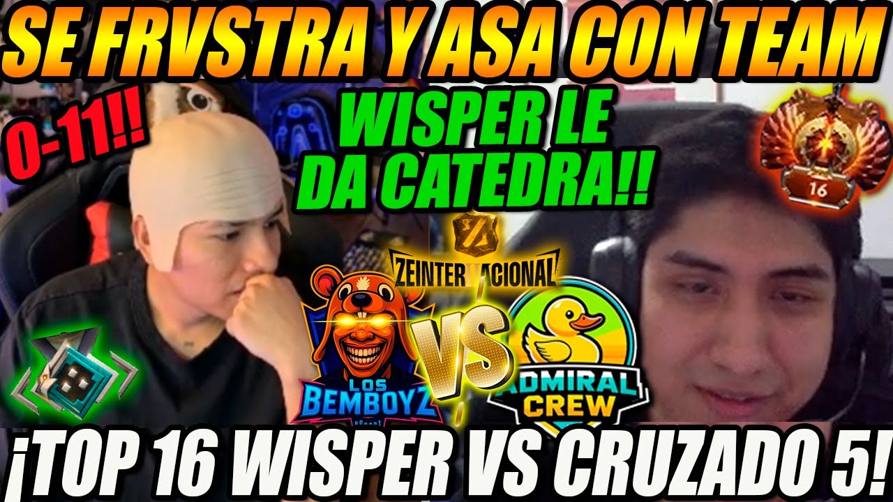 BUTI enfrenta a TEAM WISPER TOP 16😱| se FRVSTR4 y RECLAMA a team x no DEJARLO LANEAR😲