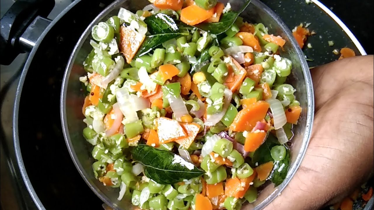 carrot beans poriyal/side dish for variety rice/carrot beans recipe/simple side dish for rice
