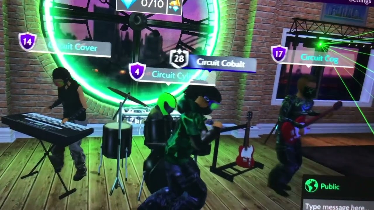 Concert Day: Tech Visor: Muscle & Psychic Force. #vrband #virtualband