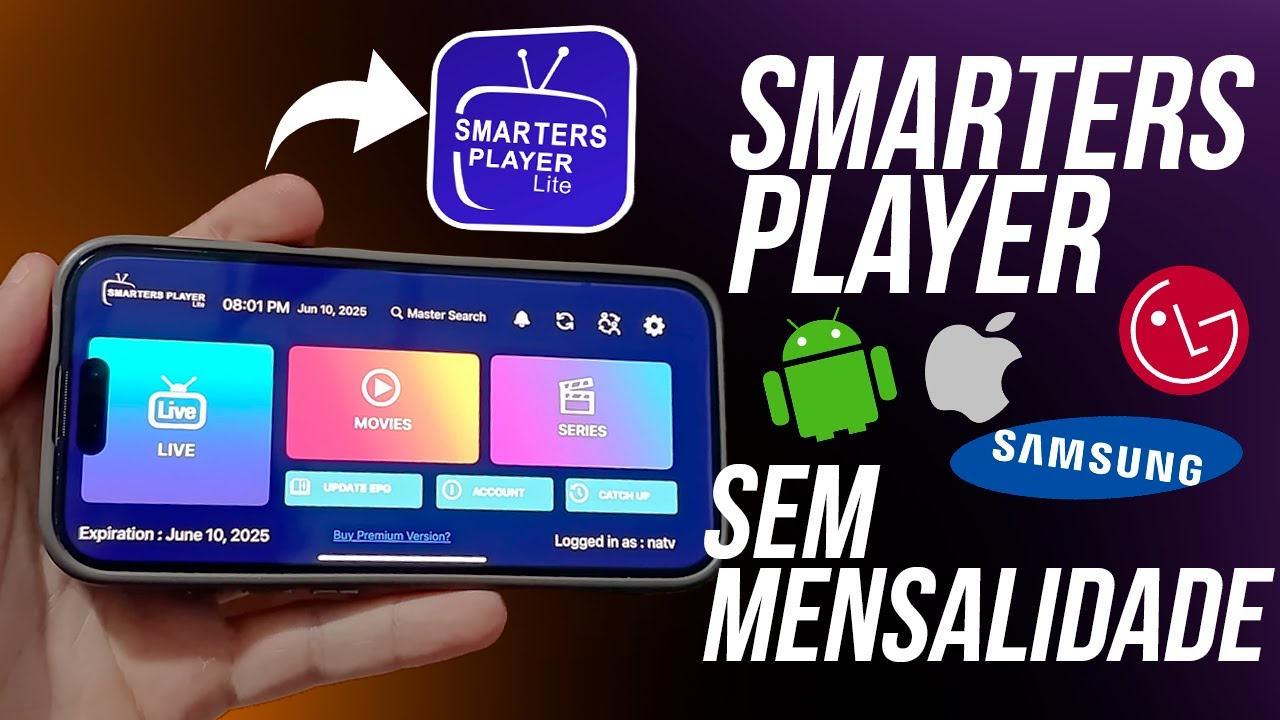 LOGIN Smarters Player SEM MENSALIDADE - IPTV Smarters PRO, Smarters Player Lite