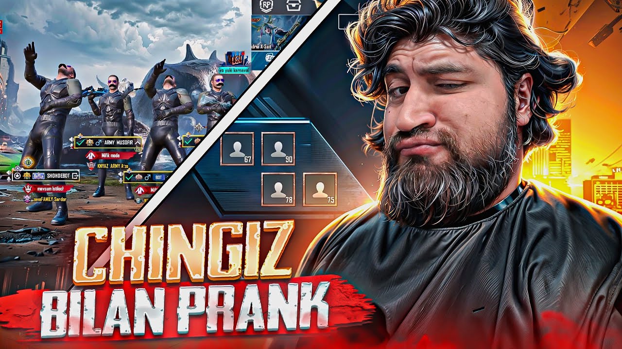 CHINGIZ BILAN PRANK QILDIK RAQIB SHOKDA / PUBG MOBILE