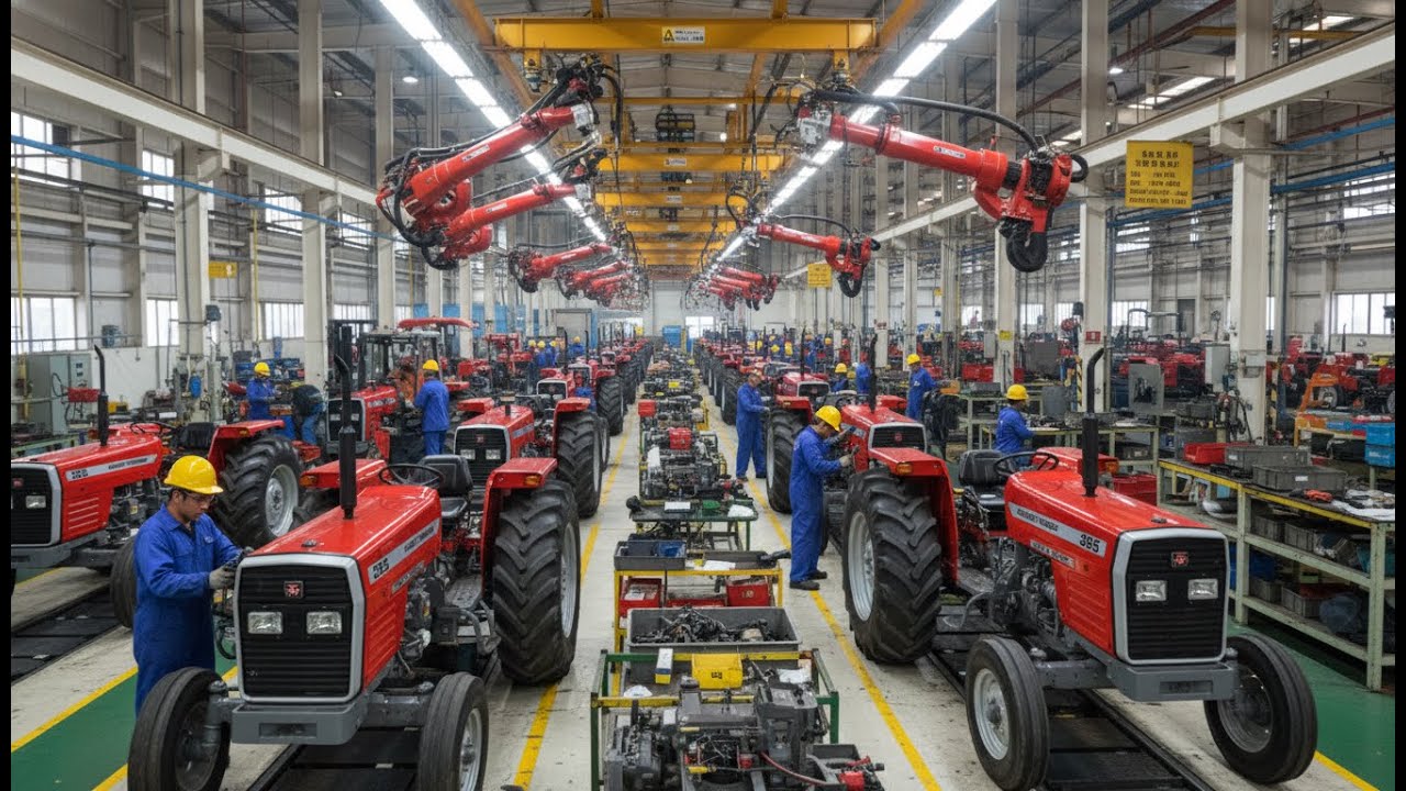 Inside 385 Tractor Manufacturing Plant (Full Process)