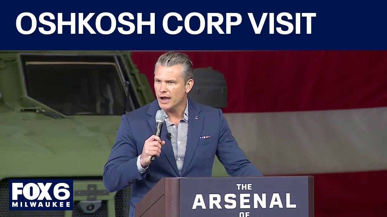 Министр обороны Пит Хегсет выступает перед сотрудниками Oshkosh Corp. | FOX6 News Milwaukee