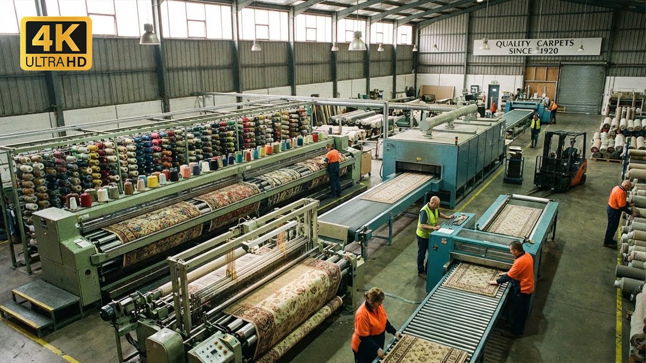 Inside a Modern Carpet Factory: How Carpets Are Manufactured (Full Process)