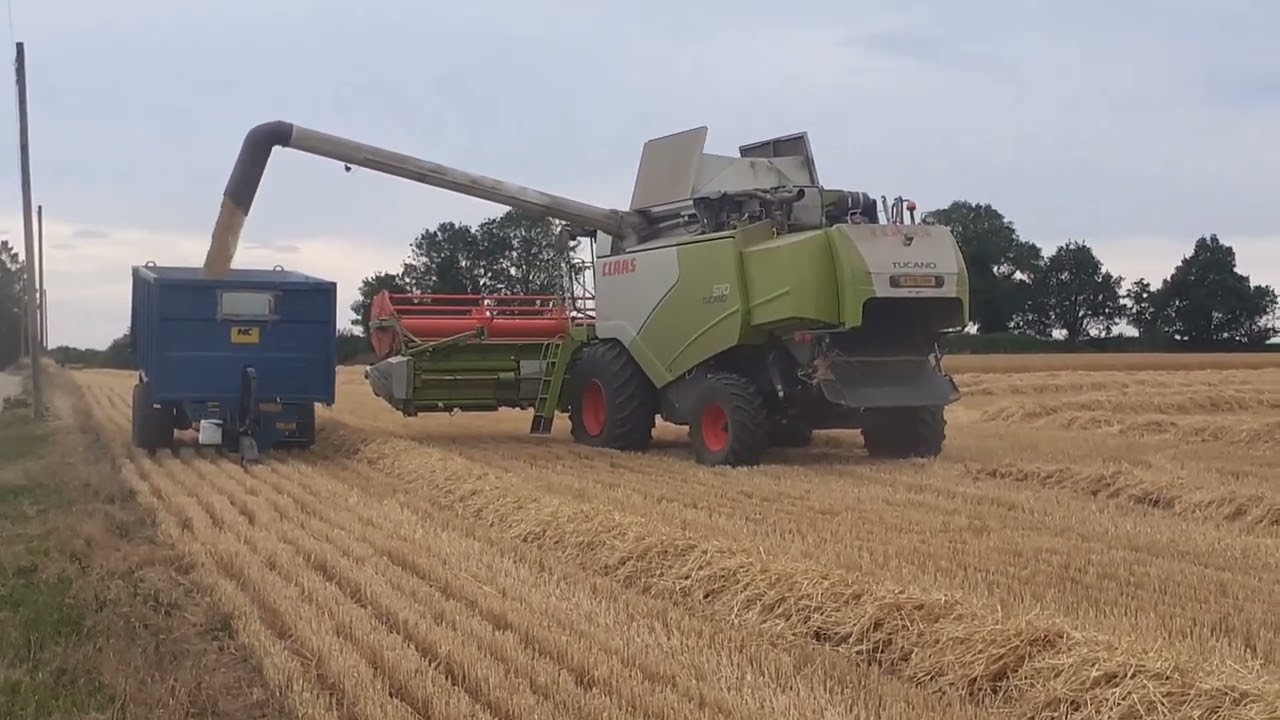 Winter Barley Harvest 2025 Featuring Claas Tucano 570 & a Valtra T235.