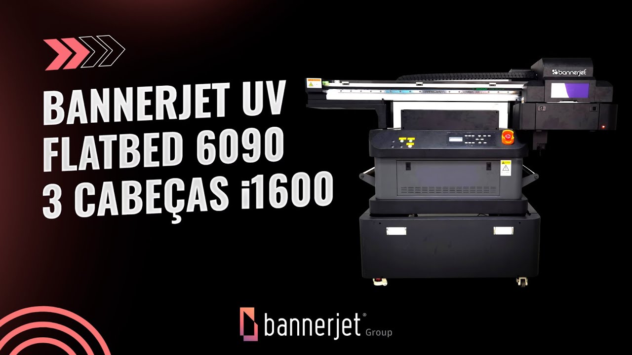 BANNERJET UV FLATBED 6090 - 3 CABE&Ccedil;AS I1600