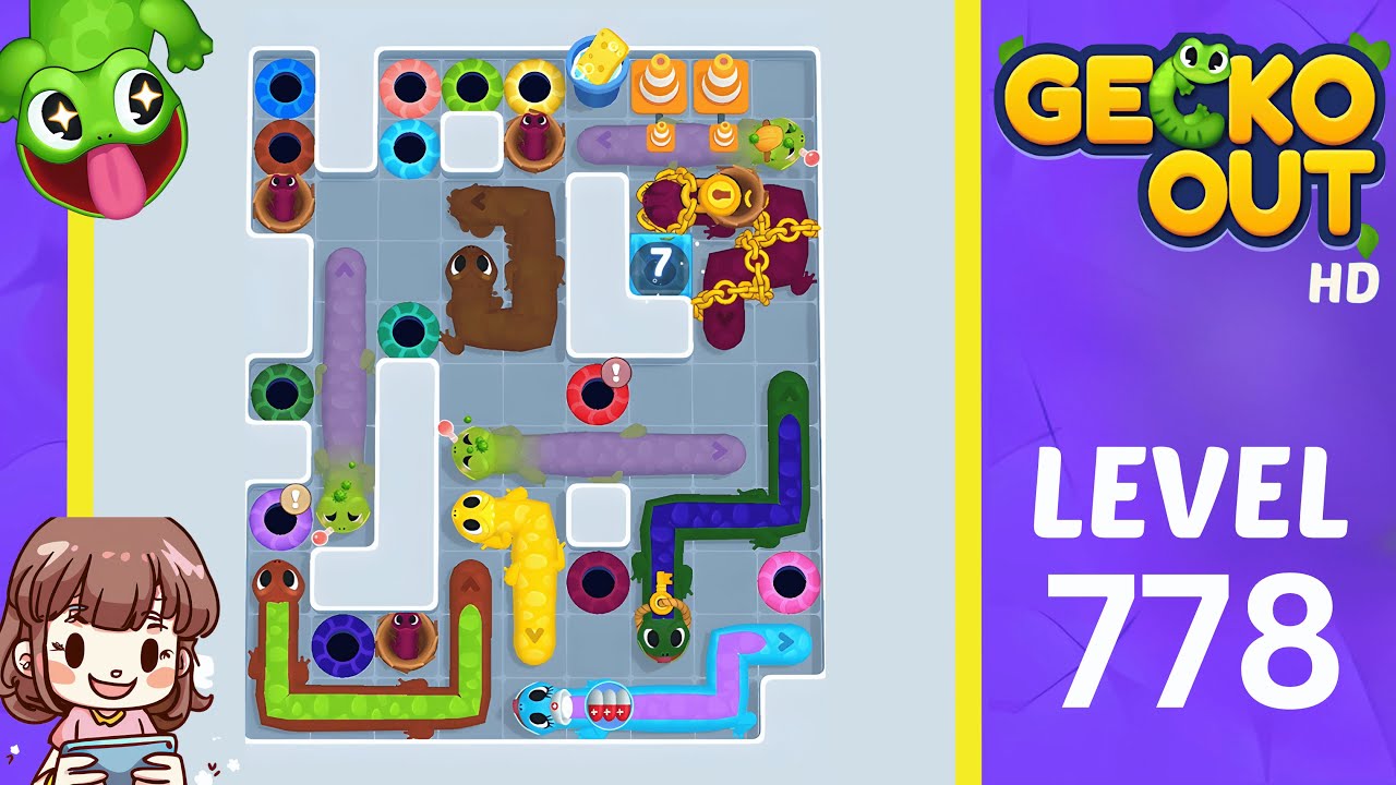Прохождение уровня 778 игры Gecko Out.