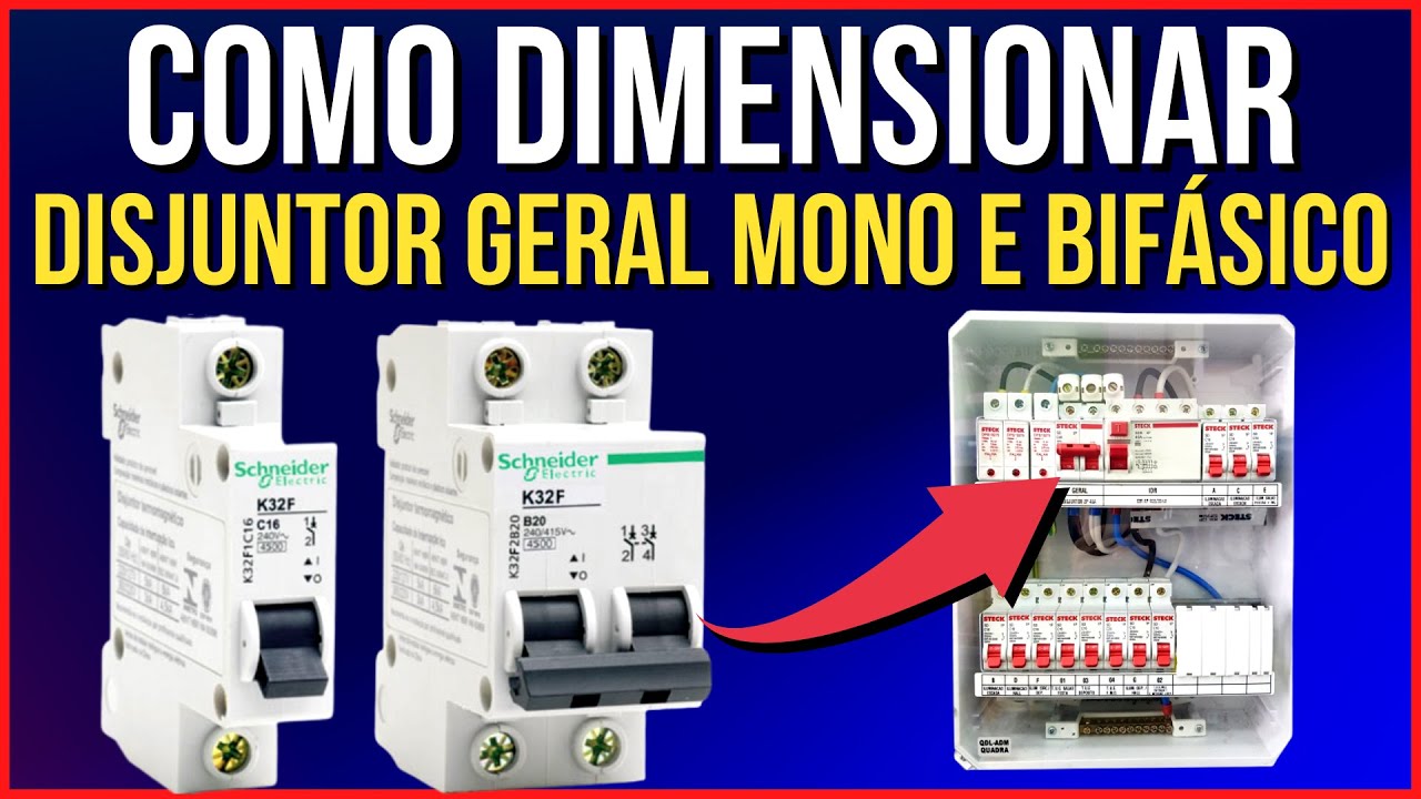COMO DIMENSIONAR DISJUNTOR GERAL MONOFÁSICO E BIFÁSICO PELA DEMANDA