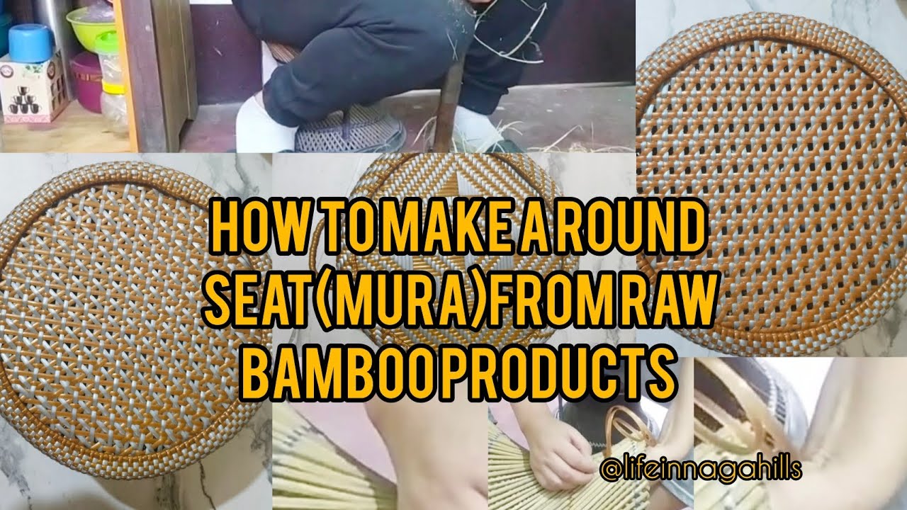 How to make a Round Seat(Mura) from raw bamboo products