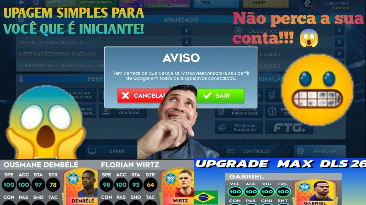 Upagem💪🏻👽 dos jogadores 🏃🏻🌪️⚡ e a sua conta segura 🔑🔐❗✅