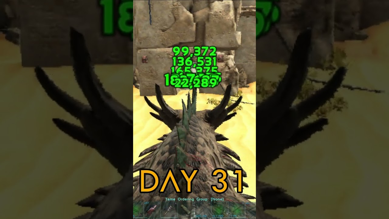 Day 31 pt3 - ARK 100 Days Scorched Earth with NPC Tribes! - ARK 