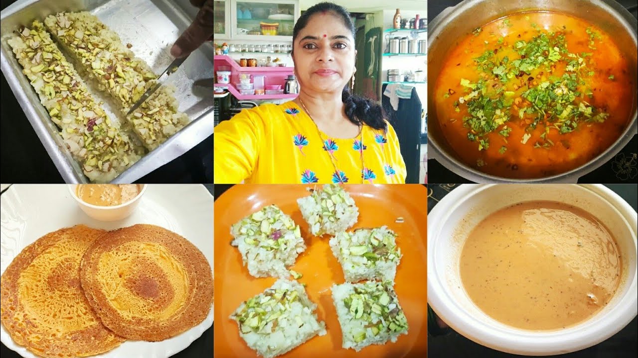 BREAKFAST to DINNER FULDAY ROUTINE, Kalakand Milk Cake, Trevti Dal,  Besan Cheela, Chana Dal Chutney