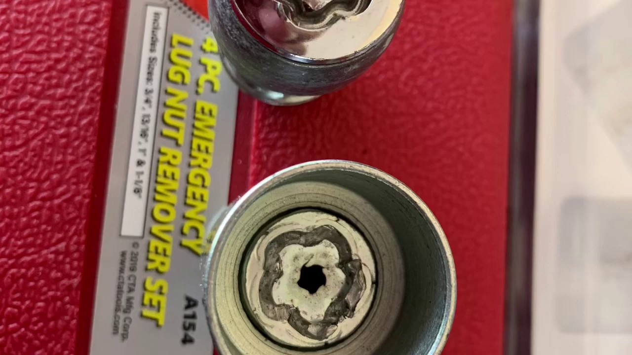 How to Remove wheel lock nuts without key