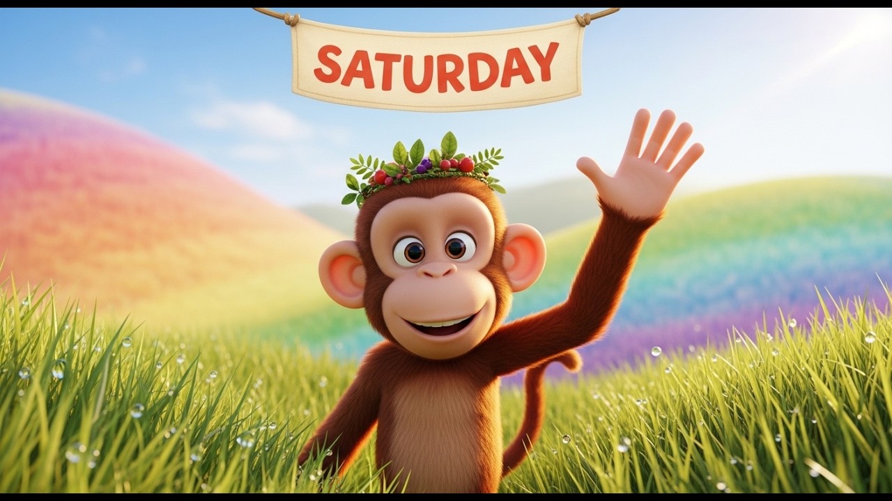 Happy Monkey Counts the Days | Days of the Week Song for Kids