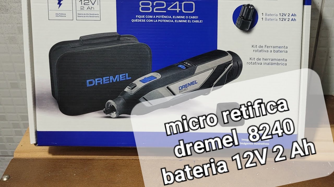 micro retifica Dremel 8240 bateria 12V 2Ah