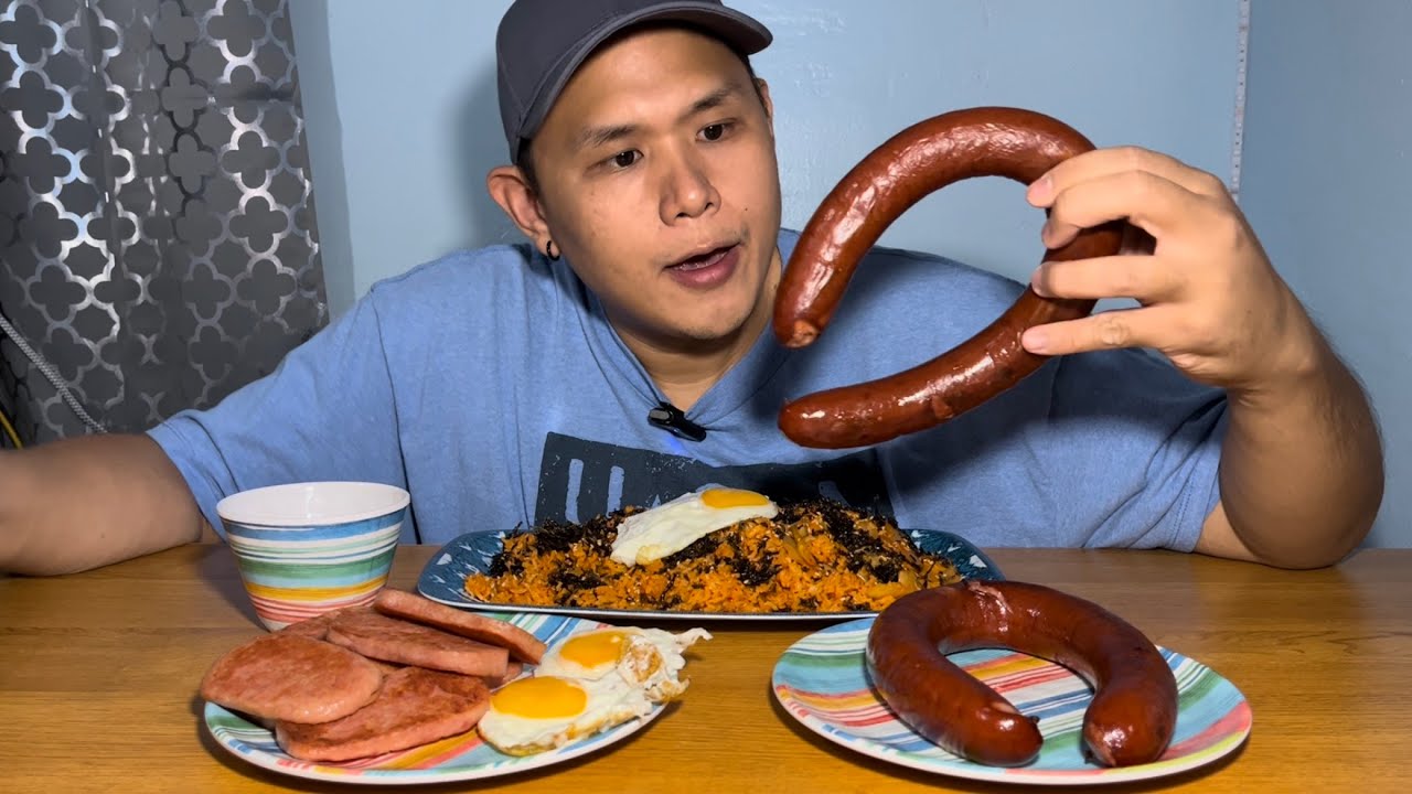 Spam Sausage at Kimchi fried rice