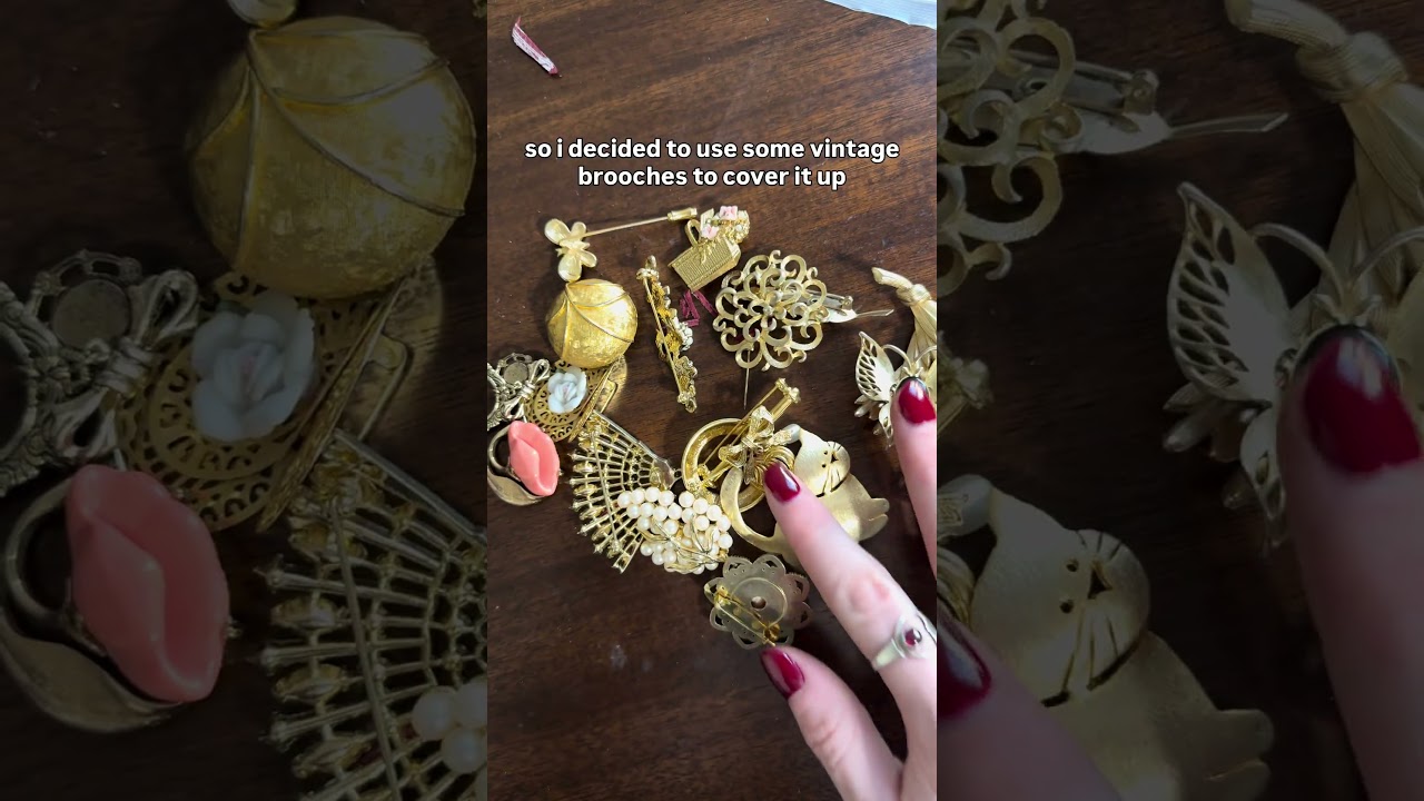 DIY this coach bag with brooches with me #fashion #coachbag #vintagefashion