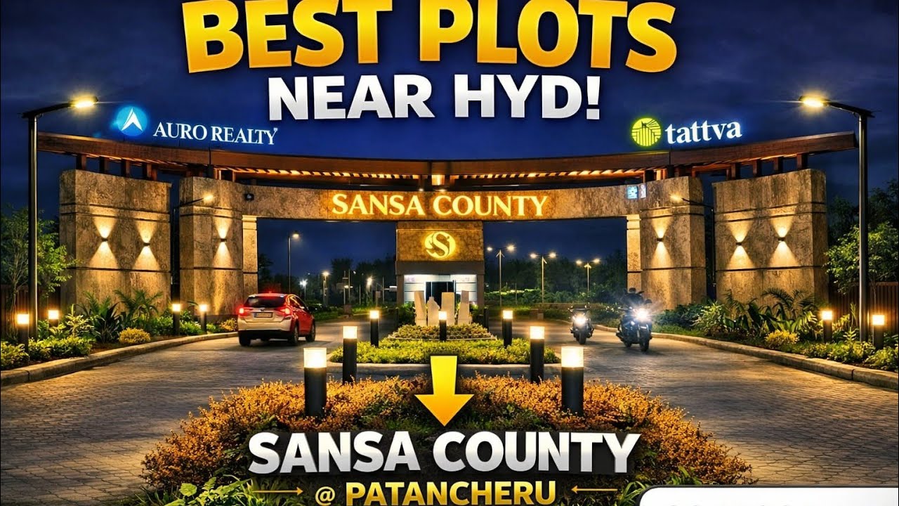 SANSA COUNTY | AURO REALITY | TATTVA | ₹-35999/- SQYD #hmda #villaplots #patancheru PH - 9866986577