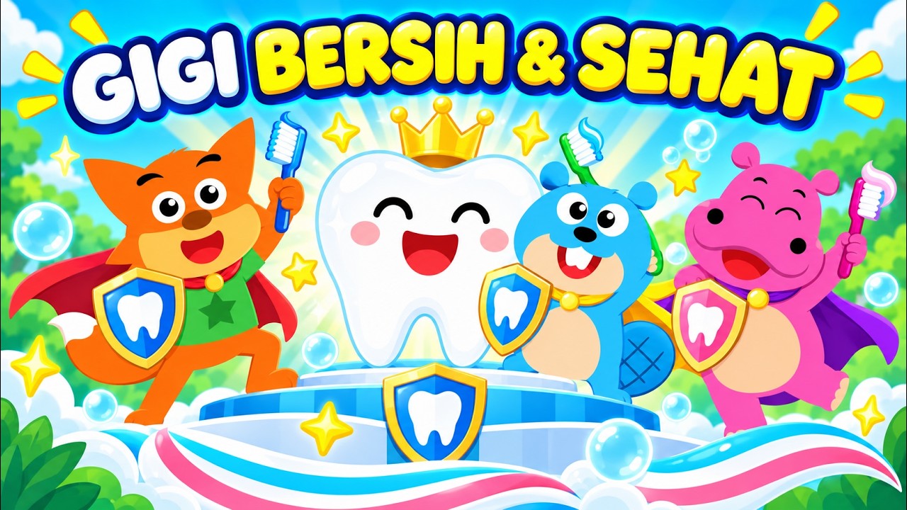 Gosok Gigi | Bernyanyi dan Bergoyang! | Bebiyu lagu untuk anak-anak