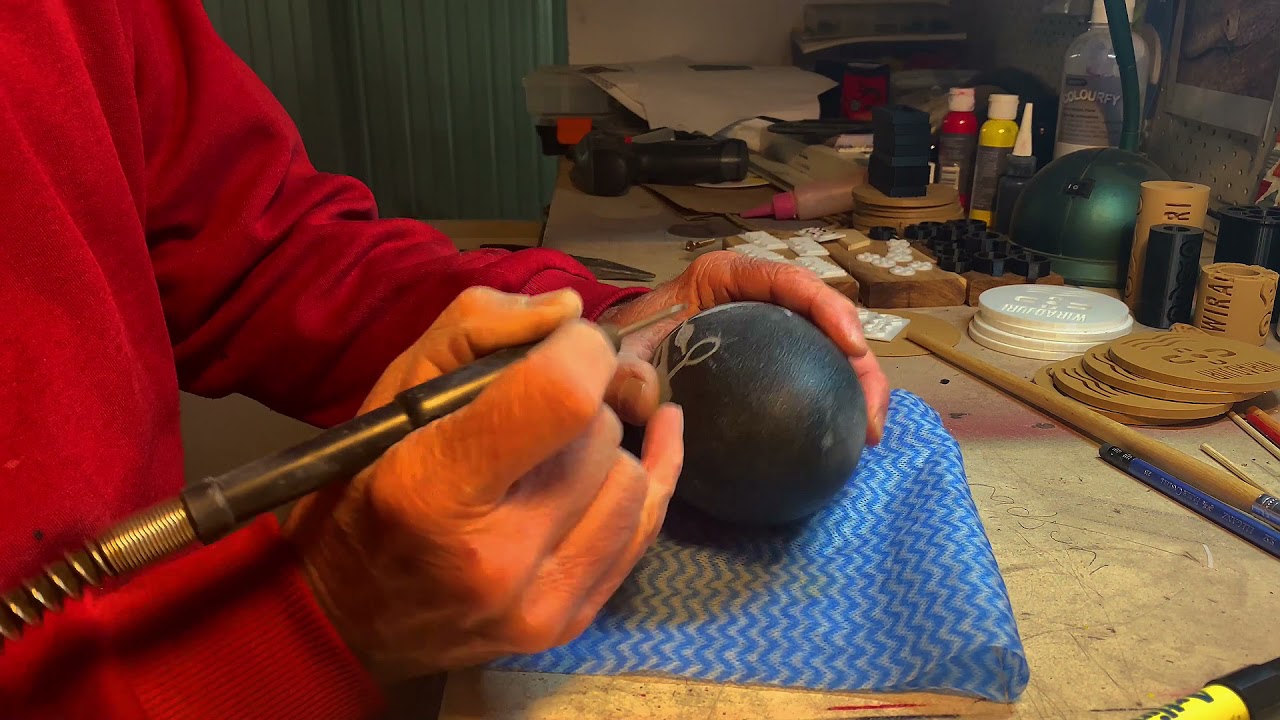 Emu Egg Carving