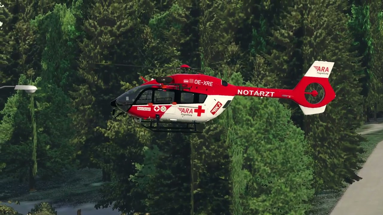 H145 ARA Luftrettung Teil 6 - Landung beim Krankenhaus
