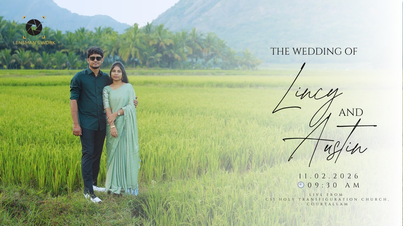 🔴LIVE | Lincy Weds Austin |  Wedding Service | CSI Holy Transfiguration Church Courtallam | 9:30 AM