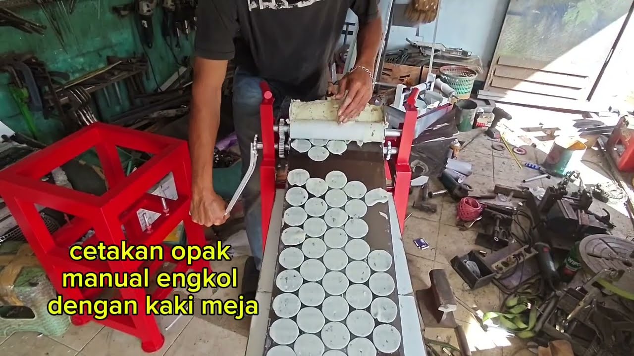 Cetakan opak 5cm manual engkol dengan kaki meja 081228241985