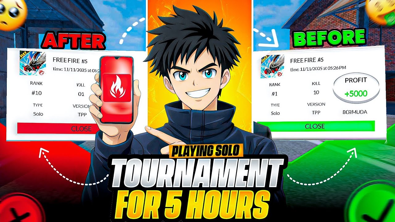 5 HOURS 🕒 PLAYING SOLO TOURNAMENT CHALLENGE 🔥 | PROFIT YA LOSS🤔