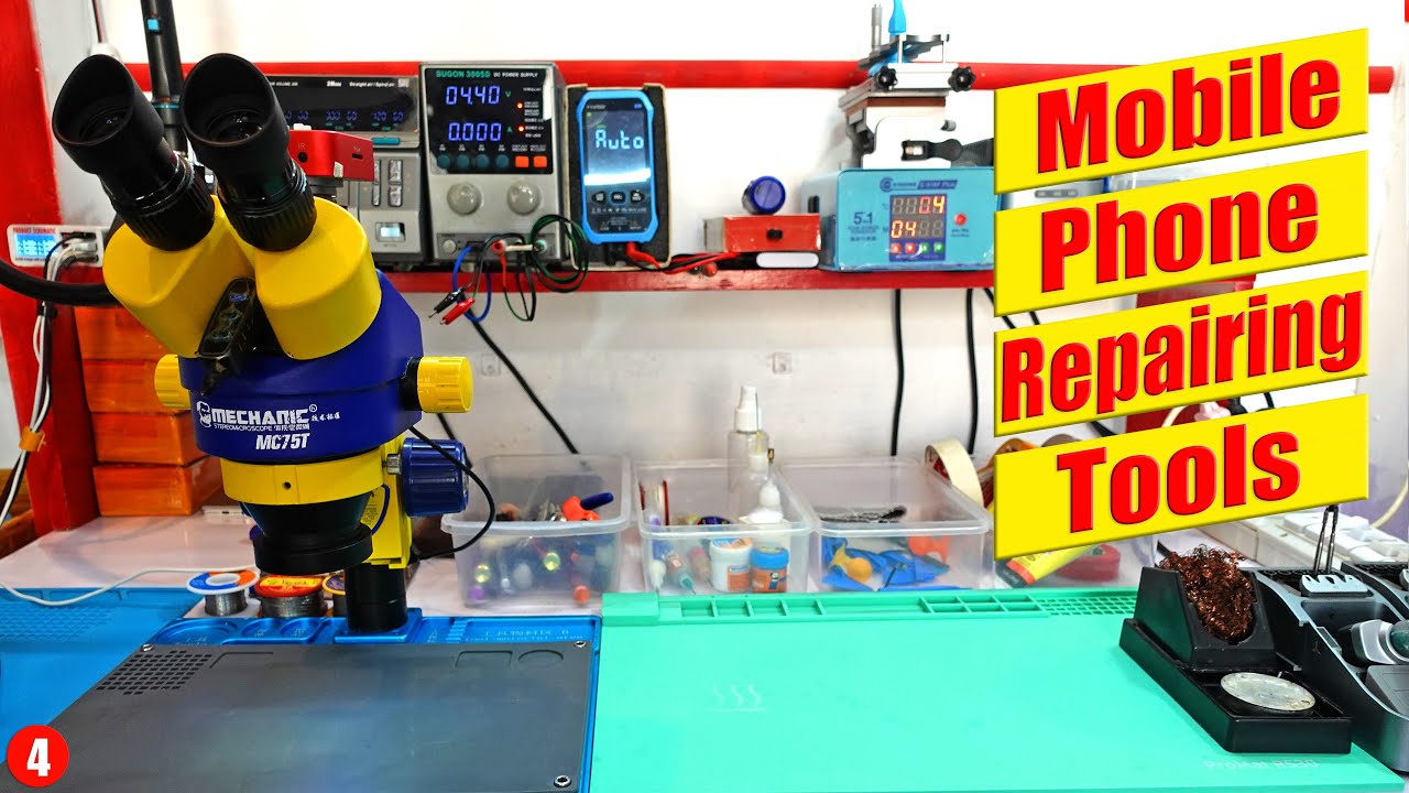 Introduction to mobile phone repairing tools in a smartphone repairing lab Tutorial#4
