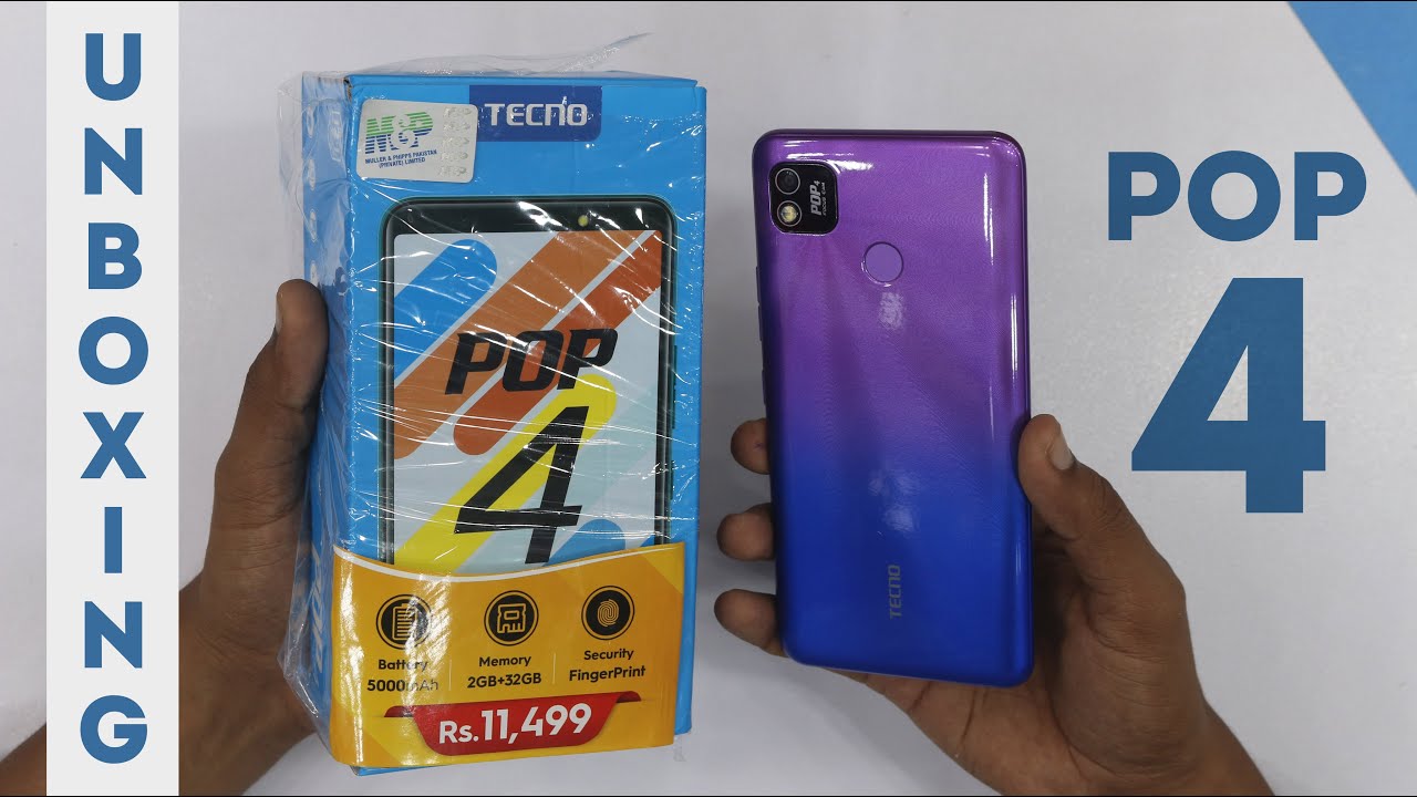 Tecno Pop 4 Unboxing | 2GB/32GB | 5000mAh Battery | Fingerprint Sensor | Rs. 11,500/-