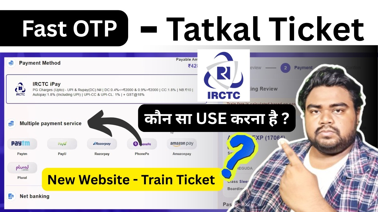 Book tatkal ticket | Tatkal ticket booking IRCTC | Train Ticket - Irctc Fast Tatkal Ticket Booking