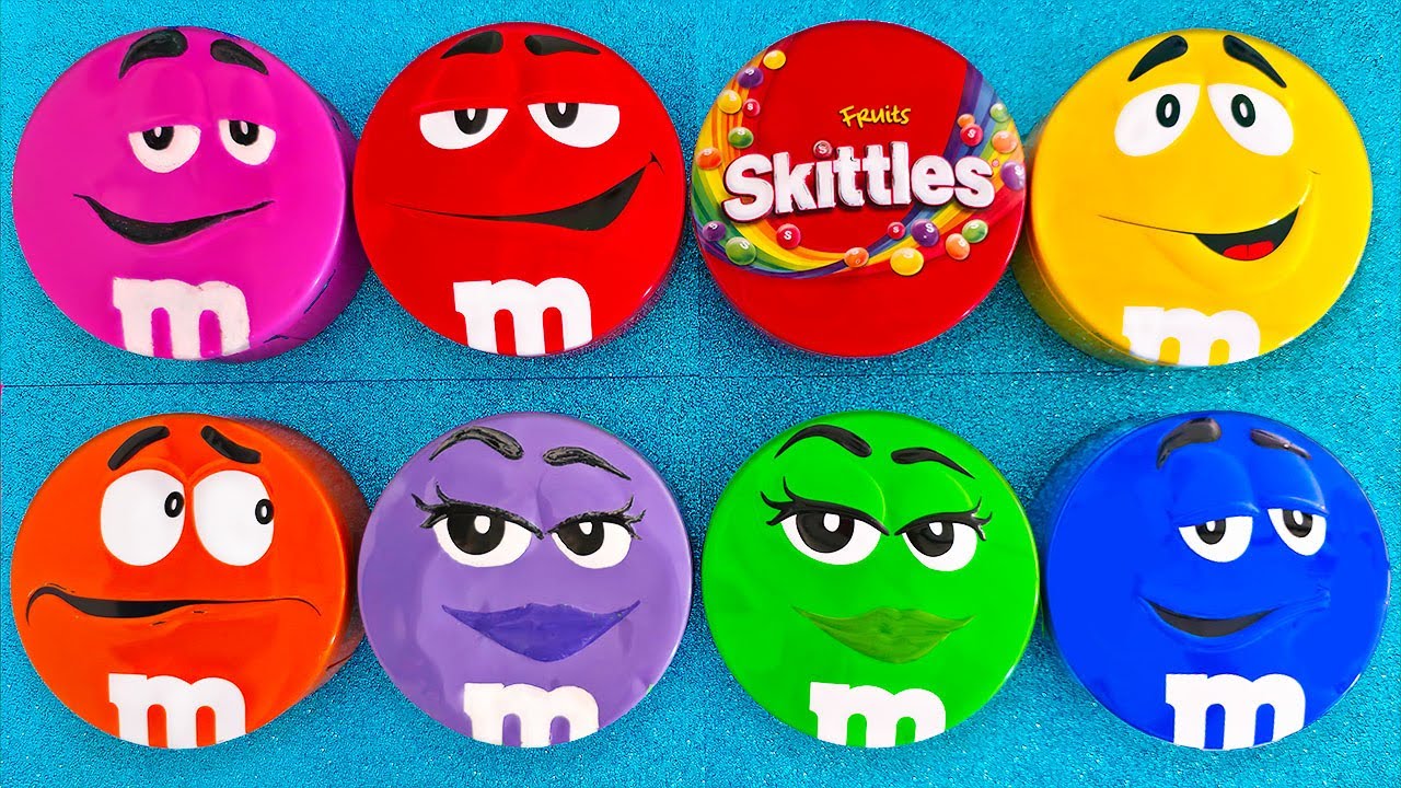 6 Minutes Satisfying with Unpacking Radiant Skittles & Delicious M&M'S Candy From Mystery Tins ASMR