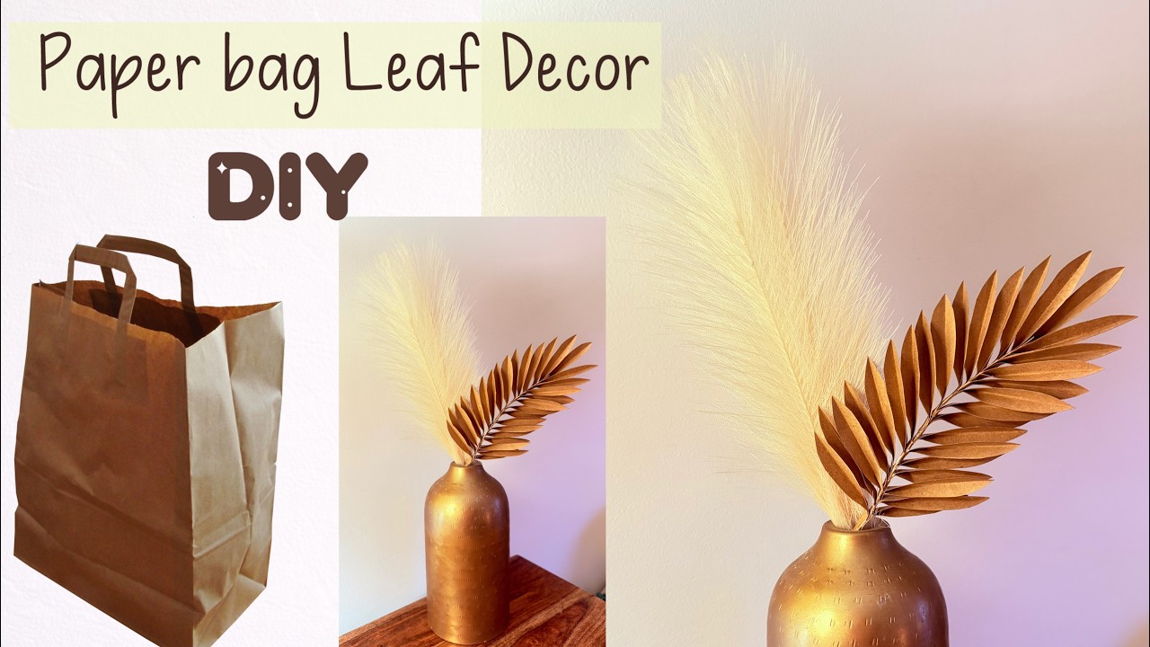 Paper bag DIY | How to Make Expensive Looking Decor for Vase | Easy Home Decor | Shopping Bags DIY