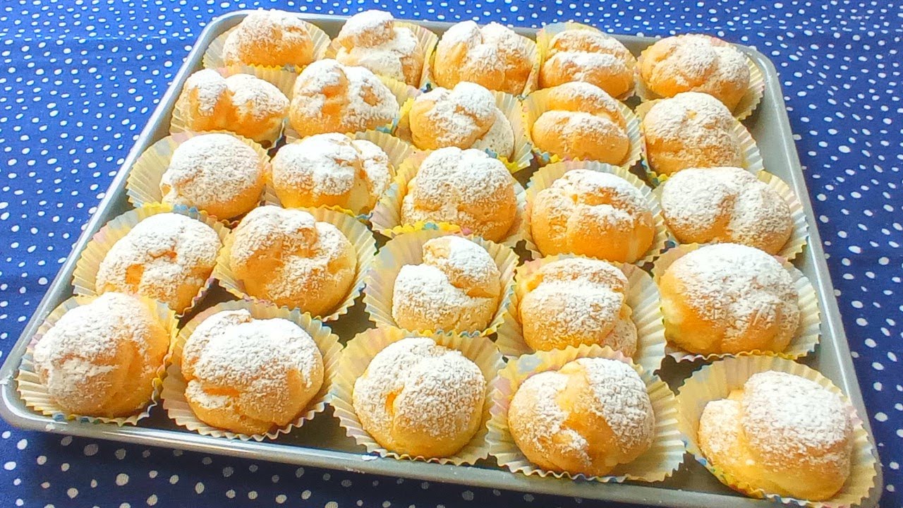 BIGNÈ CON CREMA PASTICCERA AL MASCARPONE - PASTA CHOUX FACILE- RICETTA FACILE PER I BIGNÈ ALLA CREMA
