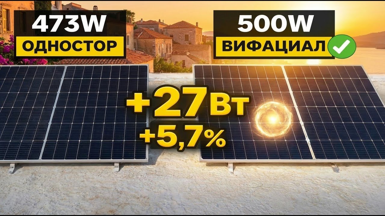 Двухсторонние панели vs Односторонние: Где больше энергии?
