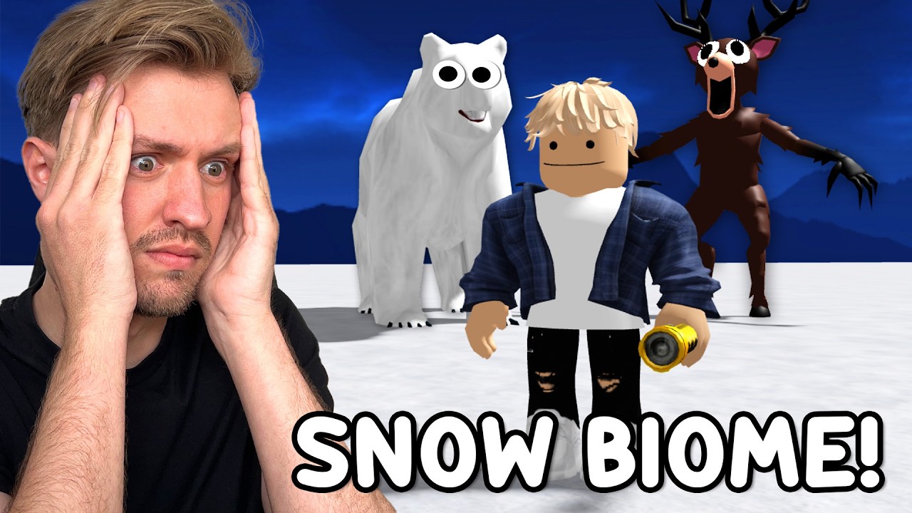 My FIRST TIME In The SNOW BIOME In 99 Nights In The Forest! (Roblox)