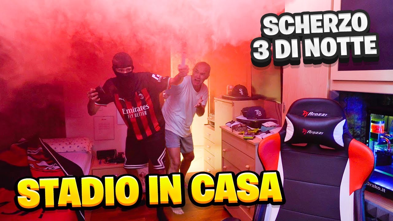 SCHERZO STADIO alle 3 DI NOTTE in CASA a MIO PAPÀ! *LEGGENDARIO*