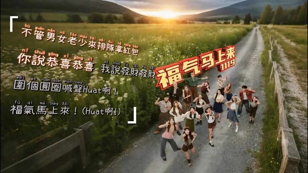 《福氣馬上來》 1119  (新年心情好呀! 祝福準備好! 不管男女老少來排隊拿紅包) #卡拉OK字幕 #動態歌詞lyrics
